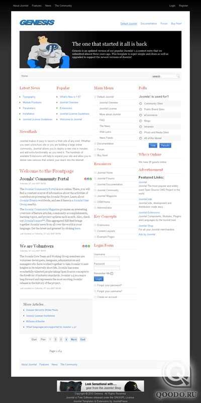  JP Genesis - Шаблон для Joomla 1.5
