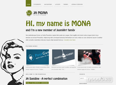 JA Mona Updated - Шаблон для Joomla 1.5