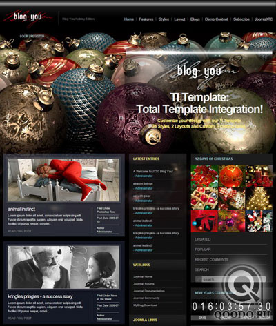 JoomlaXTC Blog You Holiday - Шаблон для Joomla 1.5