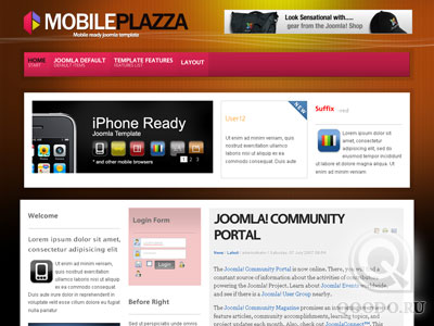 TP Mobile Plazza - Шаблон для Joomla 1.5