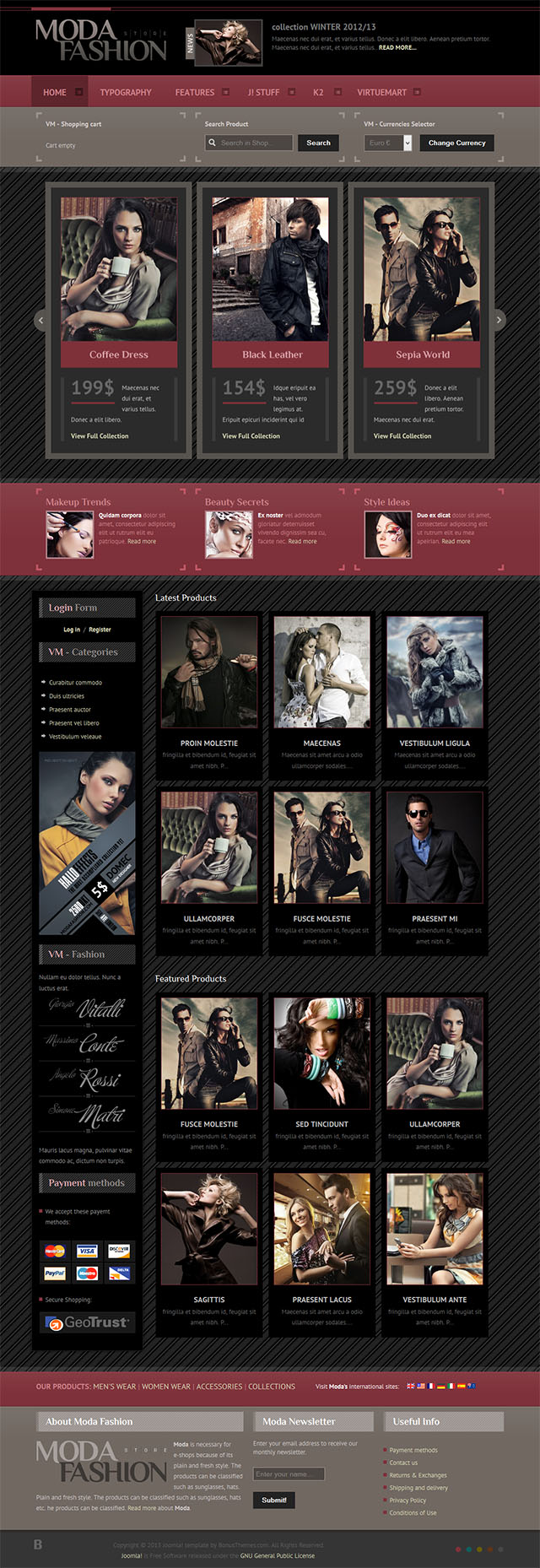 Joomla шаблон BonusThemes Moda