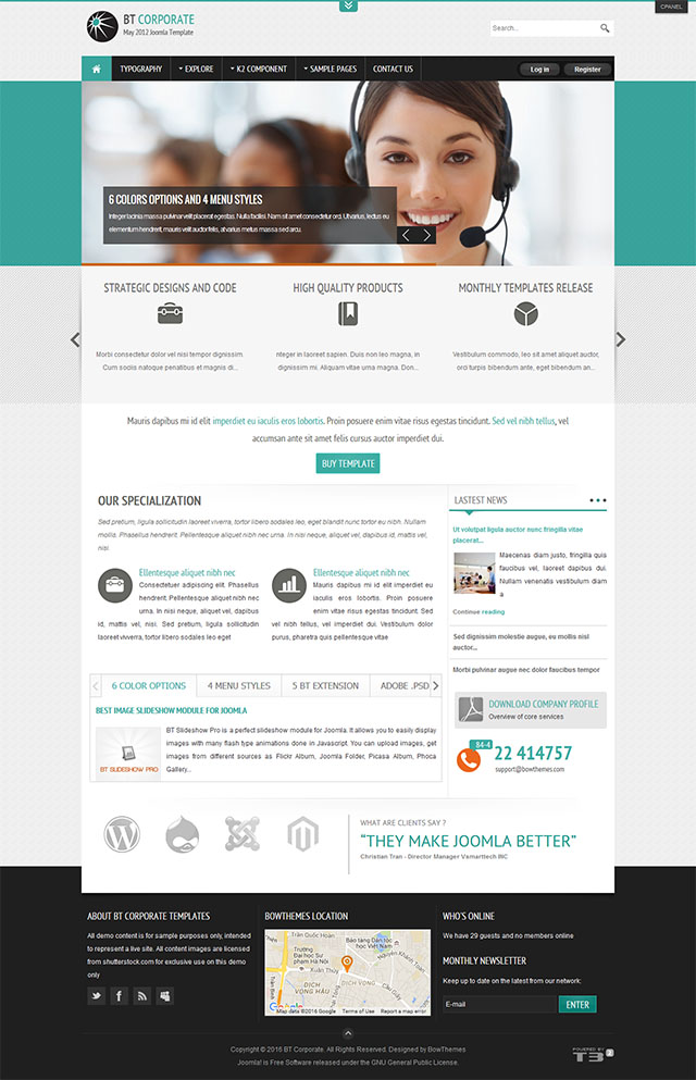 Joomla шаблон BowThemes Corporate