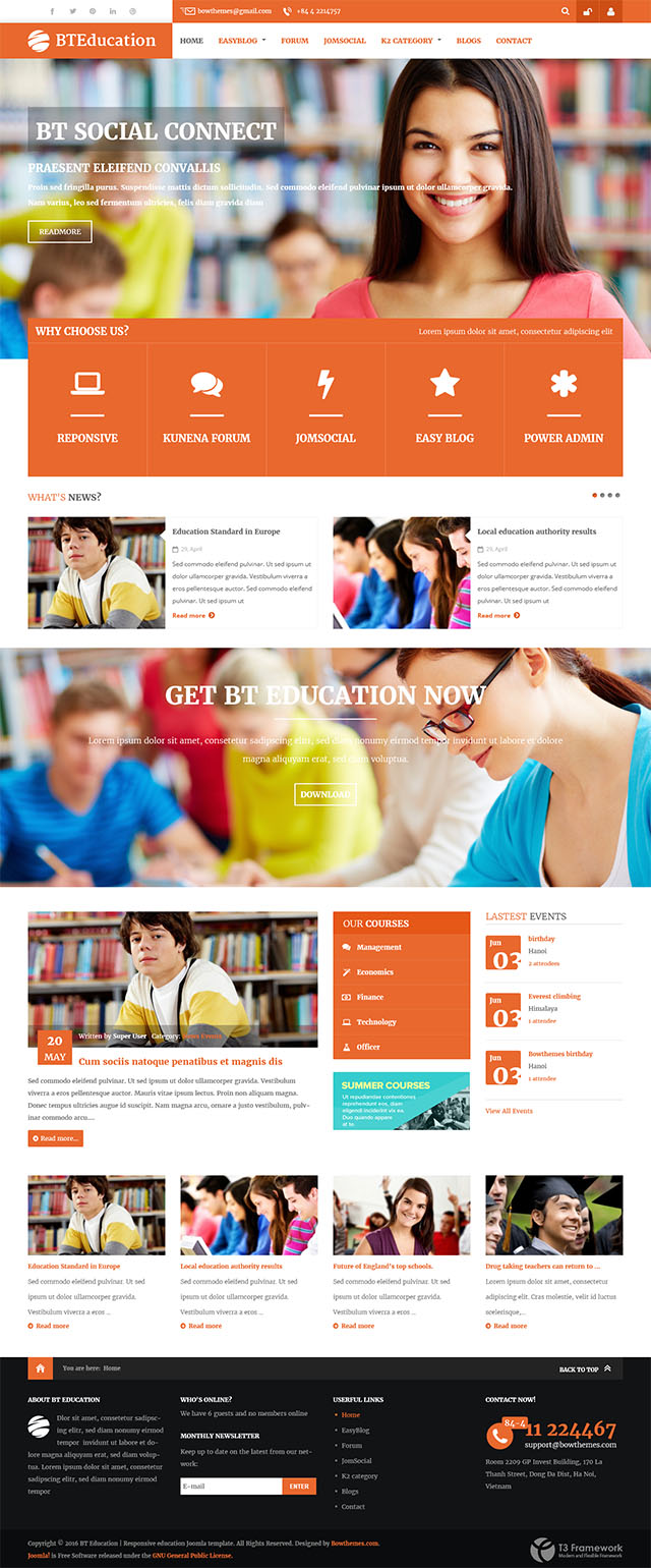 Joomla шаблон BowThemes Education