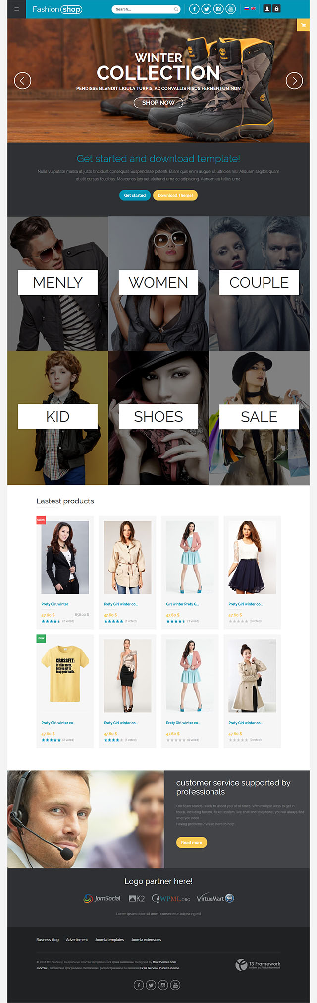 Шаблон BowThemes Fashion Joomla шаблон BowThemes Fashion