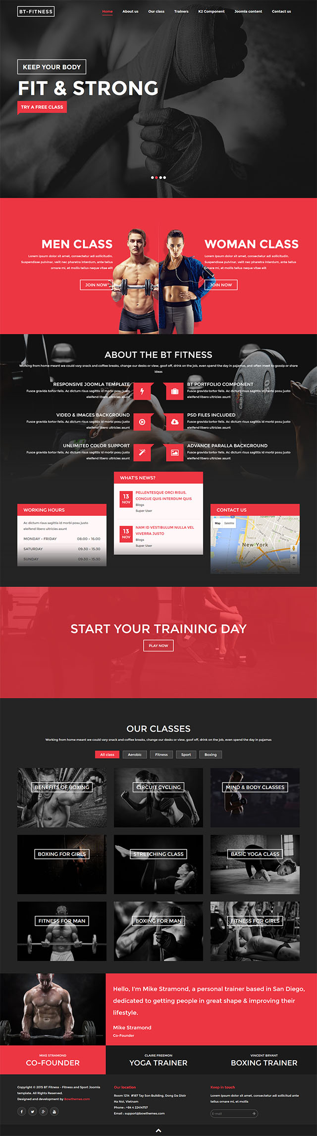 Joomla шаблон BowThemes Fitness