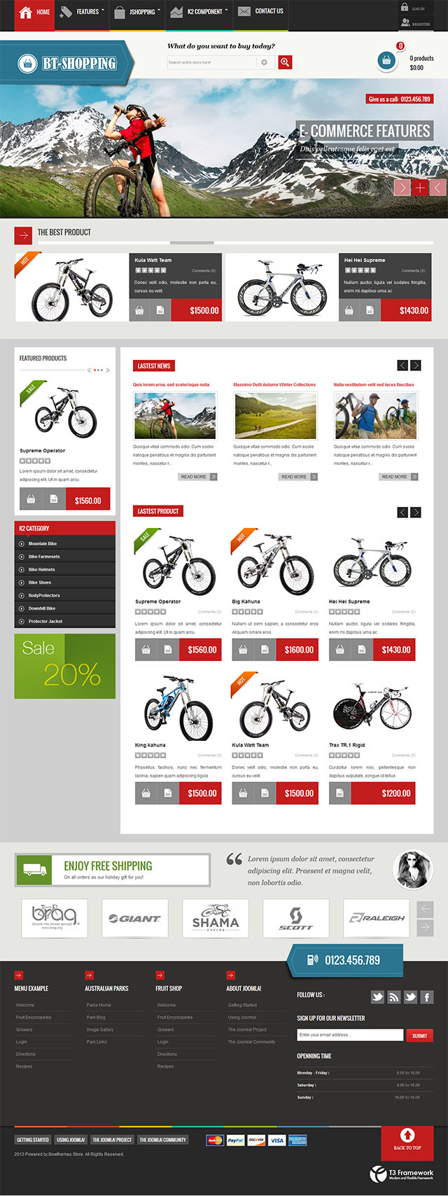Joomla шаблон BowThemes Shopping