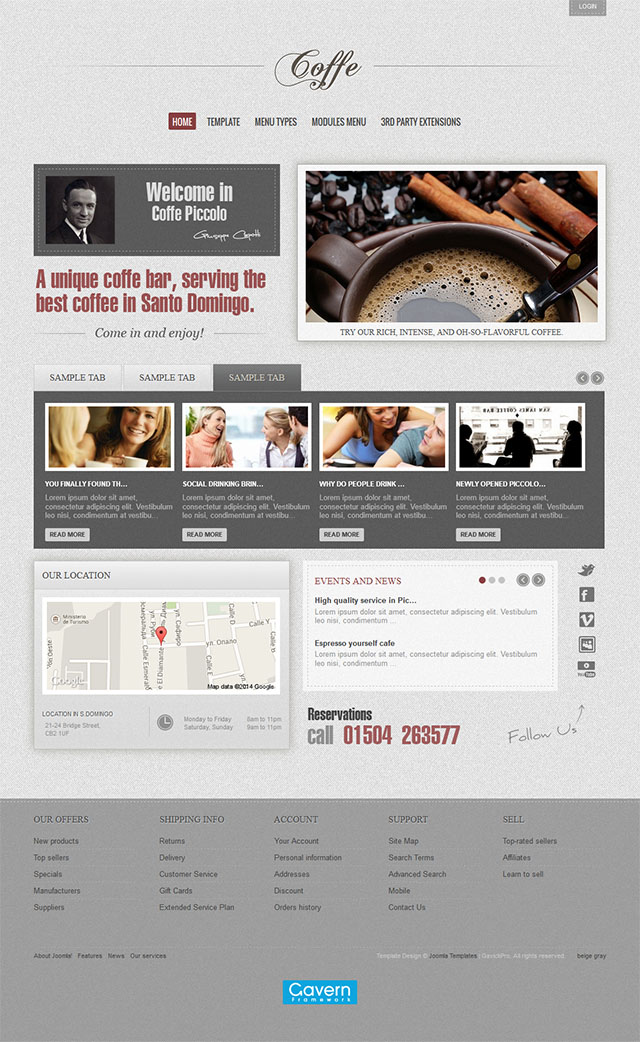 Joomla шаблон GavickPro Coffe