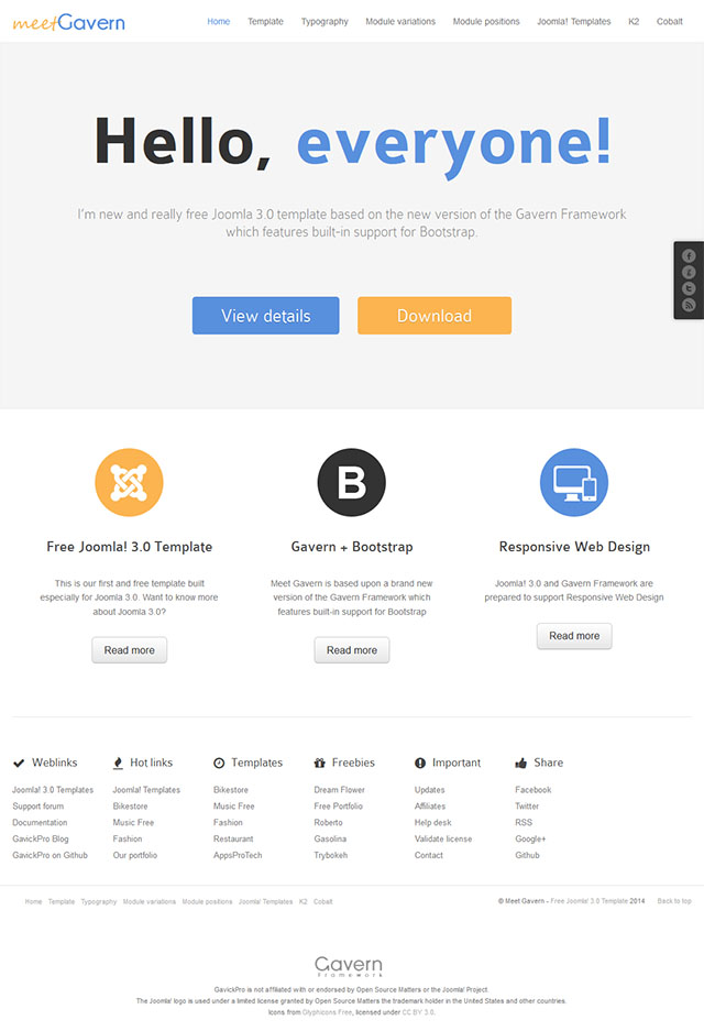 Шаблон GavickPro Meet Gavern Joomla шаблон GavickPro Meet Gavern