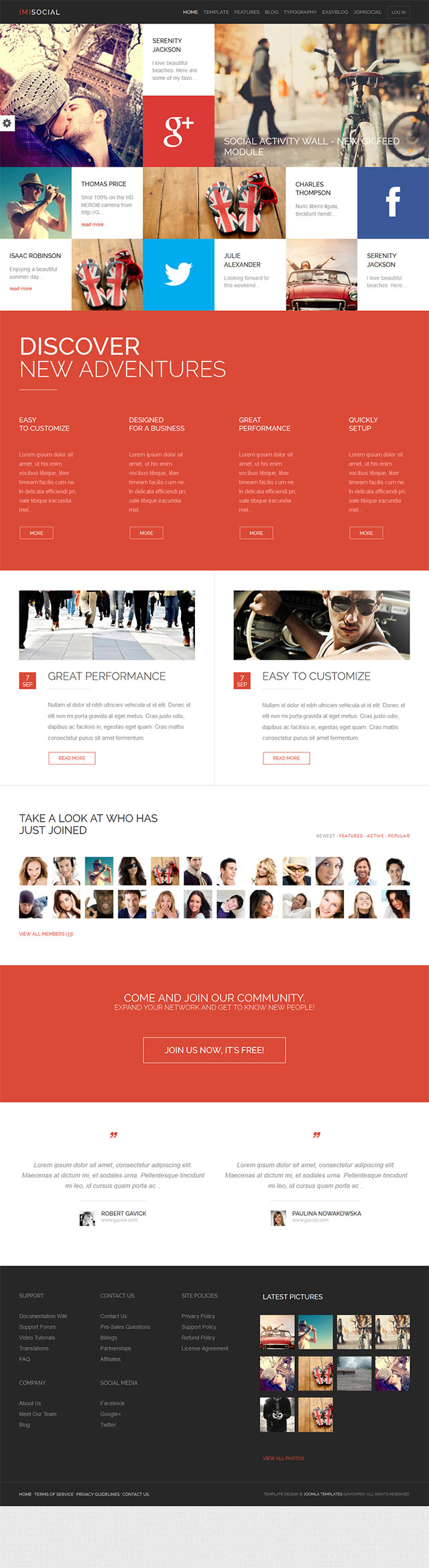 Шаблон GavickPro (M) Social Joomla шаблон GavickPro (M) Social