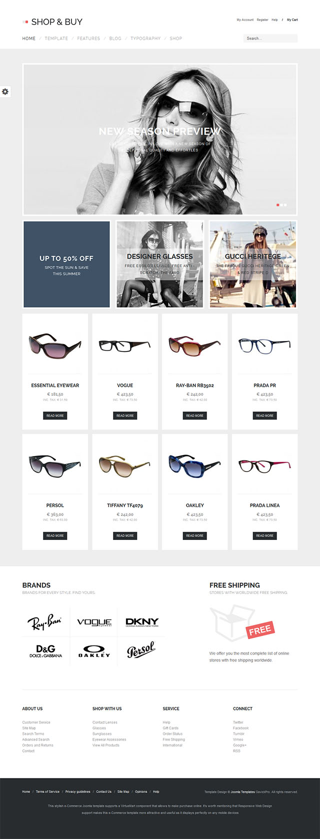 Joomla шаблон GavickPro Shop & Buy