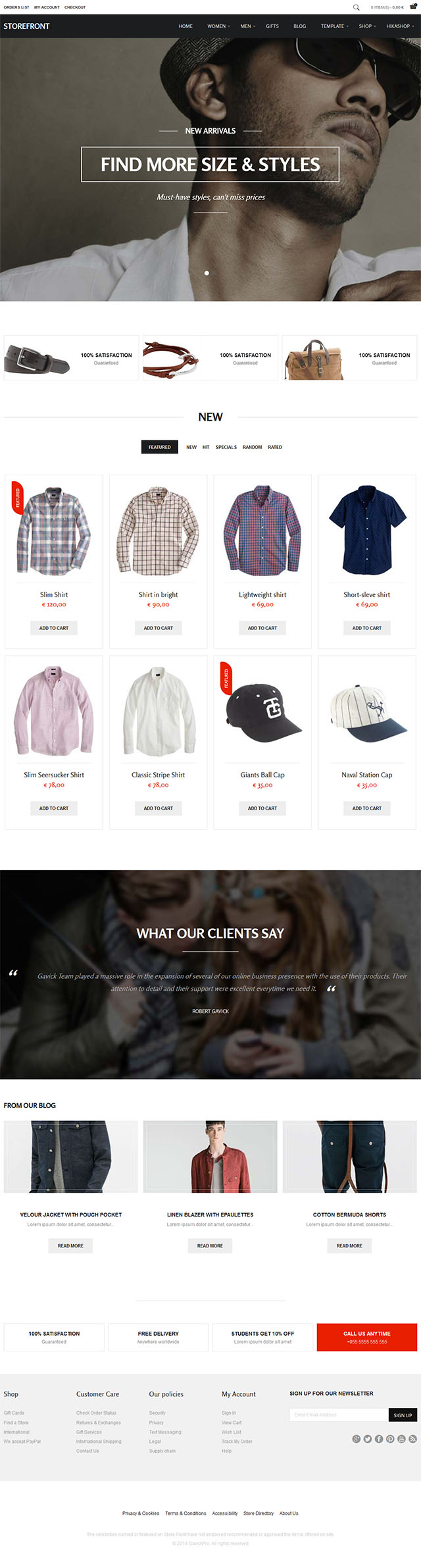 Joomla шаблон GavickPro Storefront