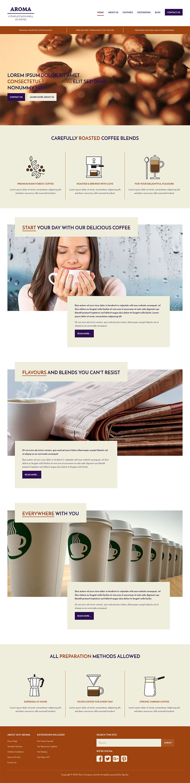Шаблон HotThemes Aroma Joomla шаблон HotThemes Aroma