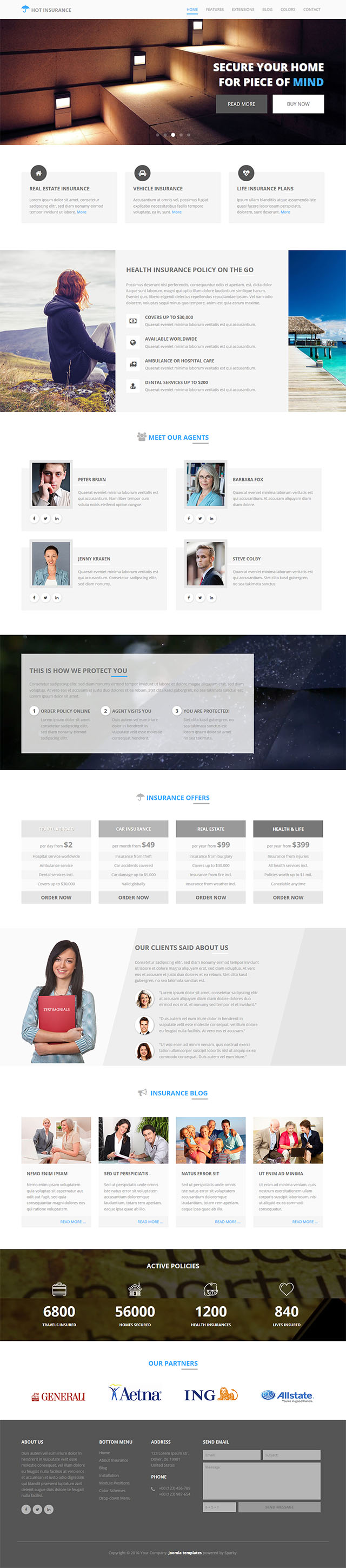 Joomla шаблон HotThemes Insurance