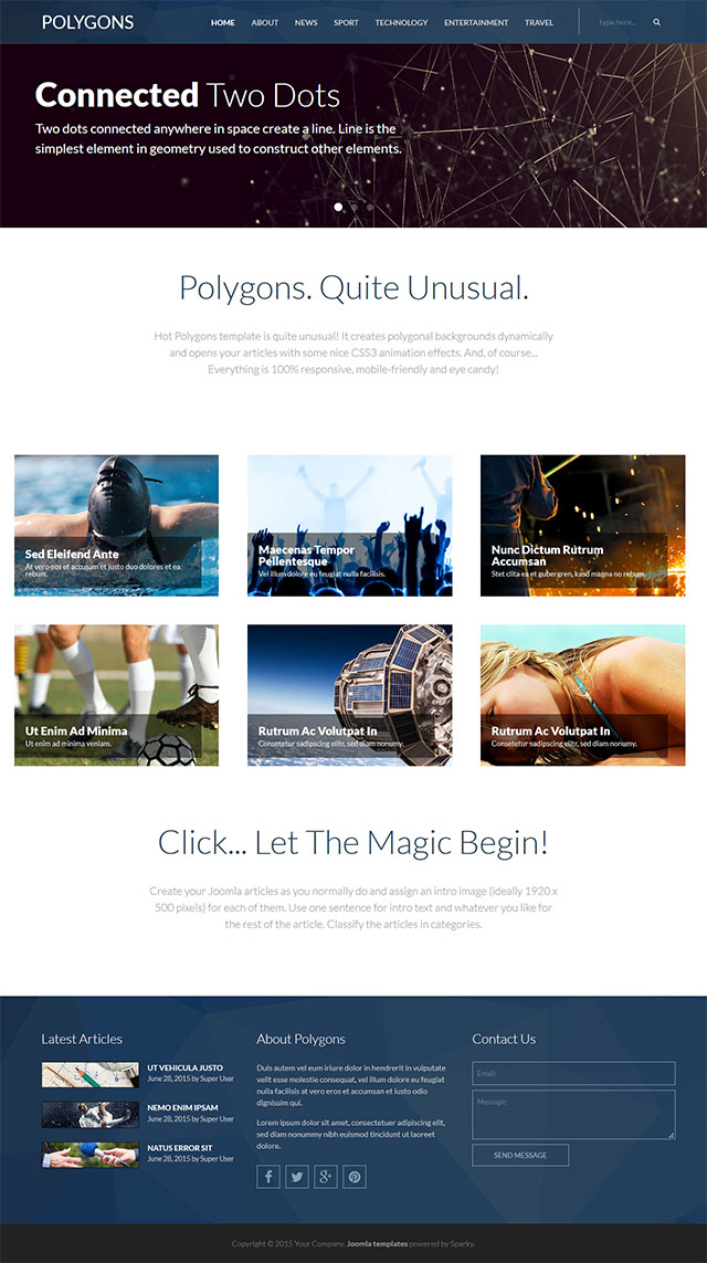 Joomla шаблон HotThemes Polygons
