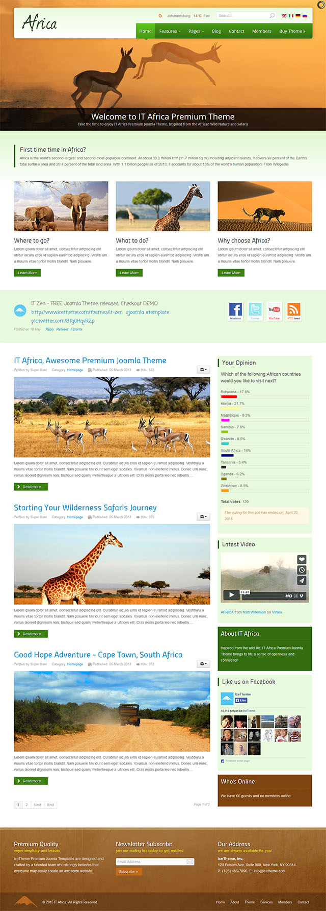 Шаблон IceTheme Africa Joomla шаблон IceTheme Africa