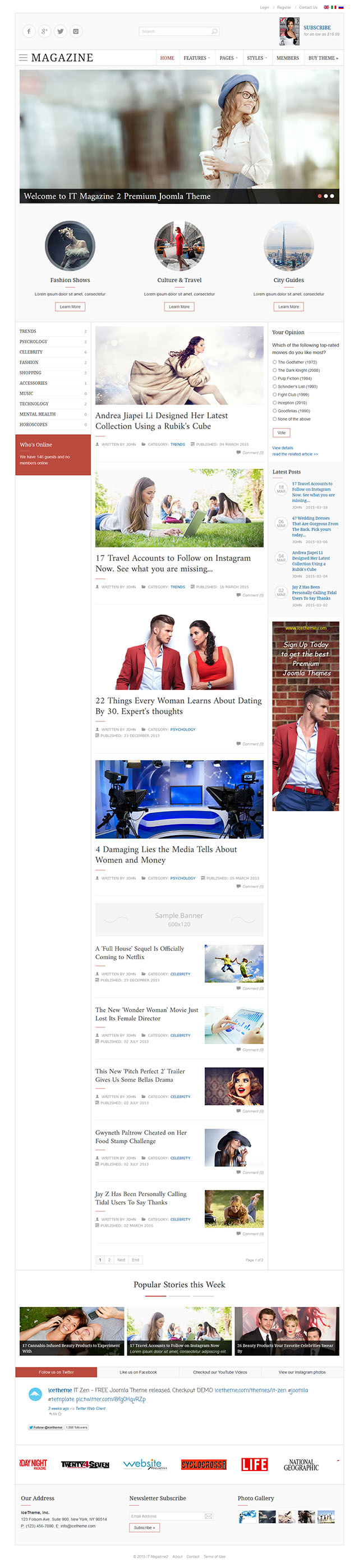 Joomla шаблон IceTheme Magazine 2