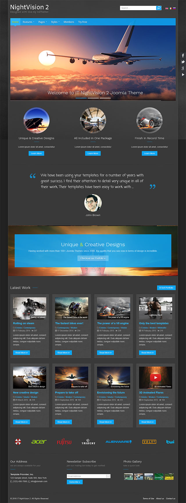 Joomla шаблон IceTheme NightVision 2