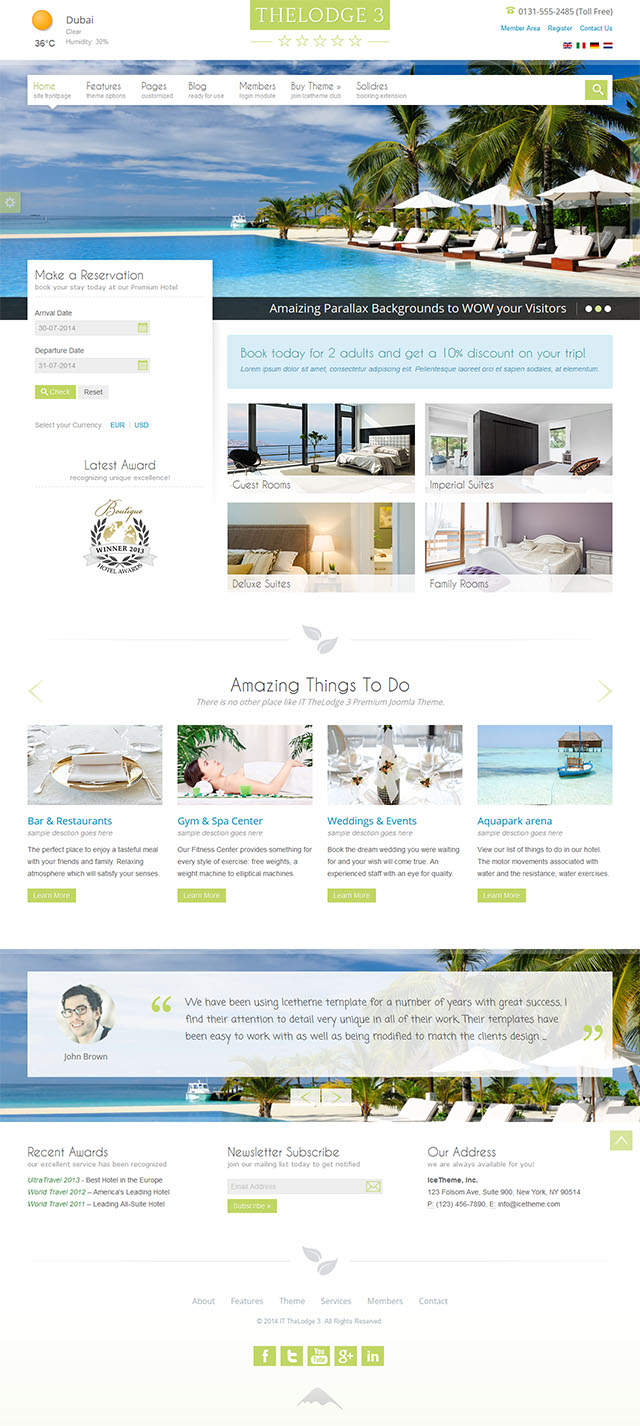 Joomla шаблон IceTheme TheLodge 3