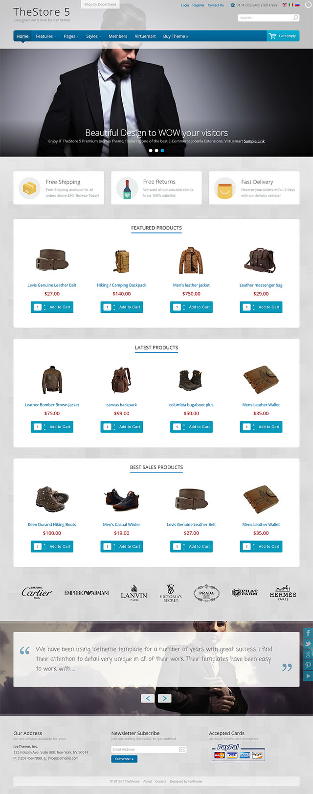 Шаблон IceTheme TheStore 5 Joomla шаблон IceTheme TheStore 5