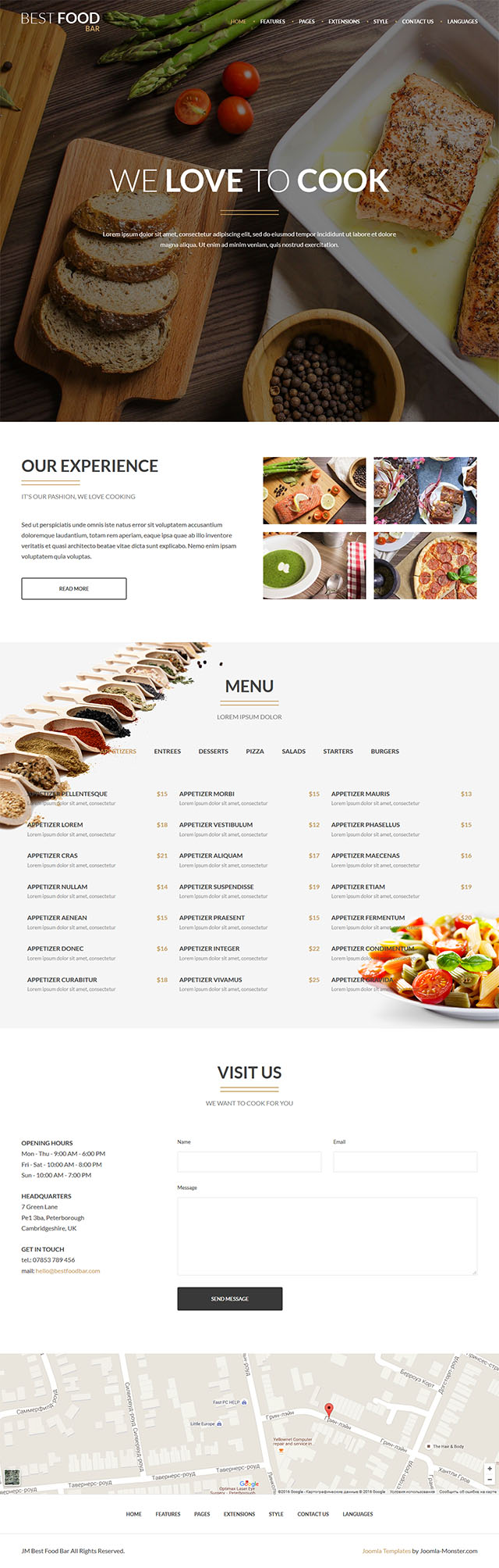 Joomla шаблон Joomla-Monster Best Food Bar