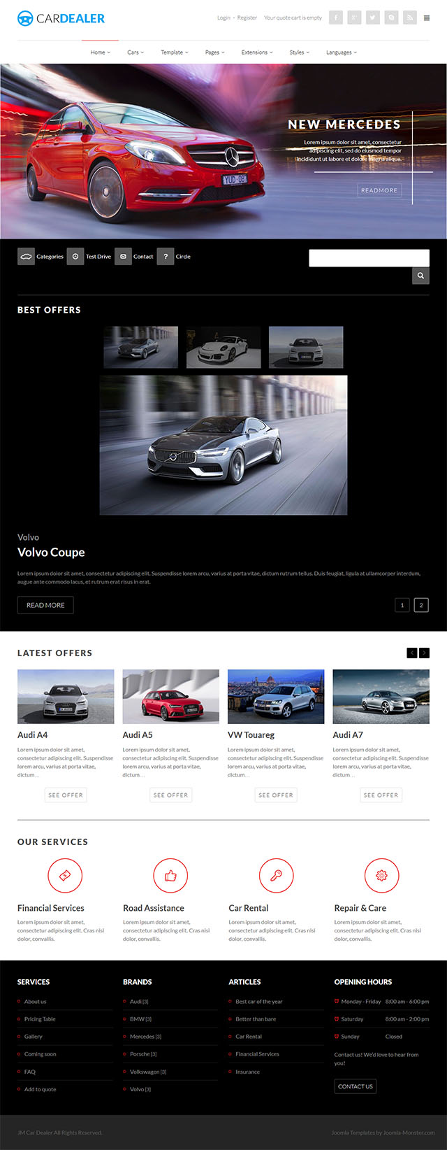Joomla шаблон Joomla-Monster Car Dealer