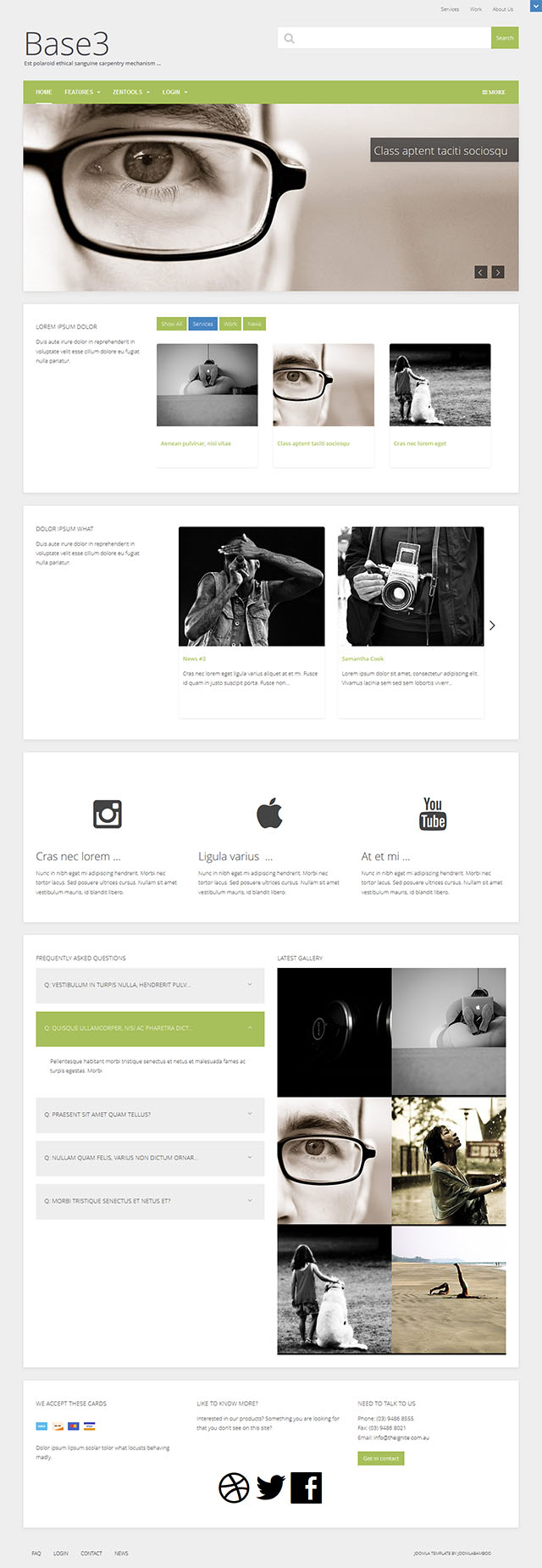 Joomla шаблон JoomlaBamboo Base3