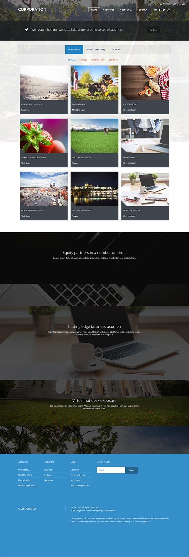 Joomla шаблон JoomlaBamboo Corporation