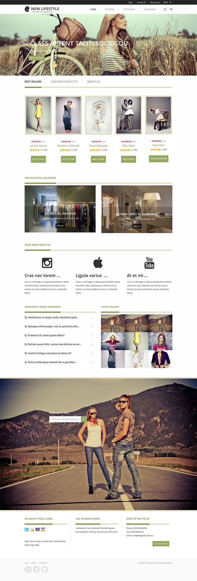 Шаблон JoomlaBamboo New Lifestyle Joomla шаблон JoomlaBamboo New Lifestyle