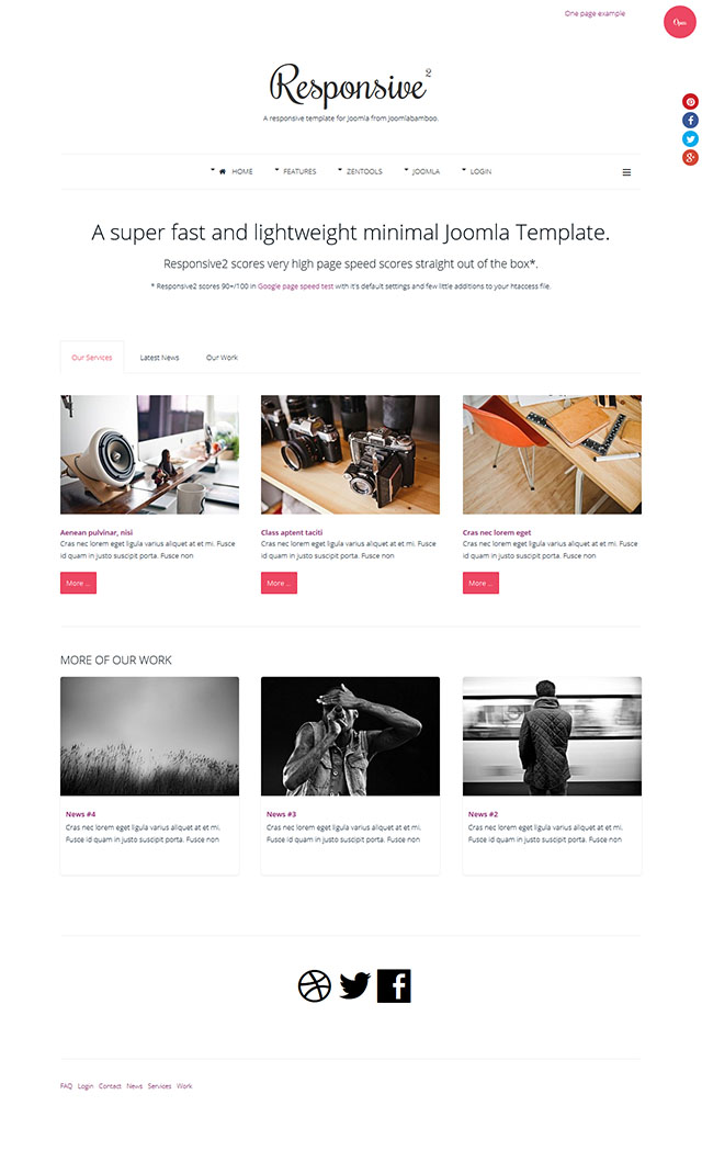 Joomla шаблон JoomlaBamboo Responsive2