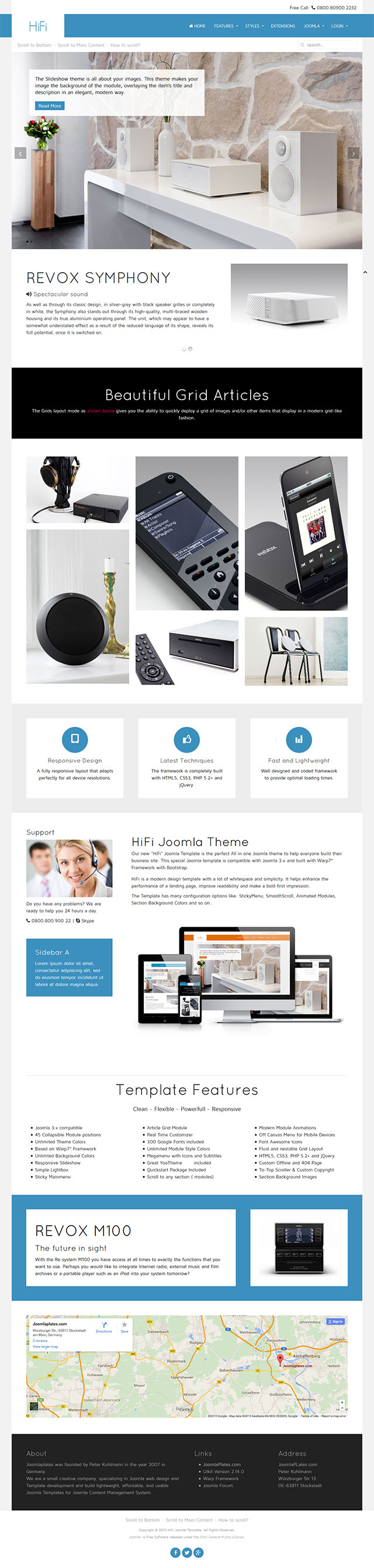 Шаблон JoomlaPlates HiFi Joomla шаблон JoomlaPlates HiFi
