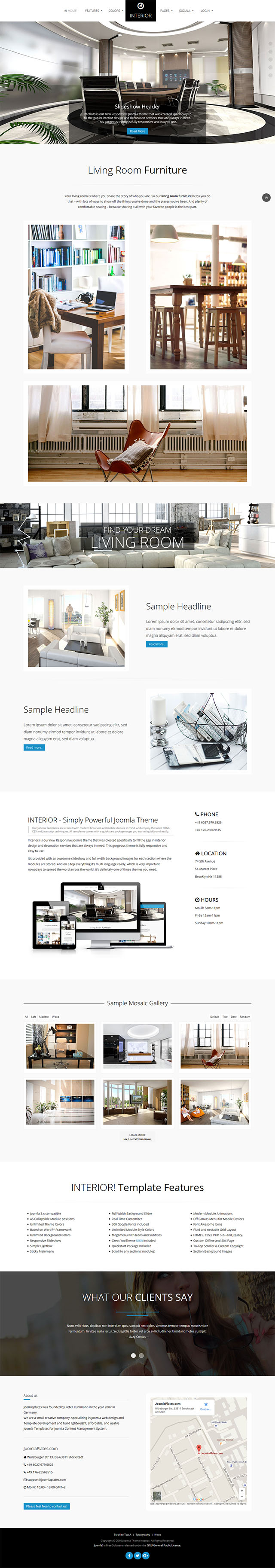 Joomla шаблон JoomlaPlates Interior