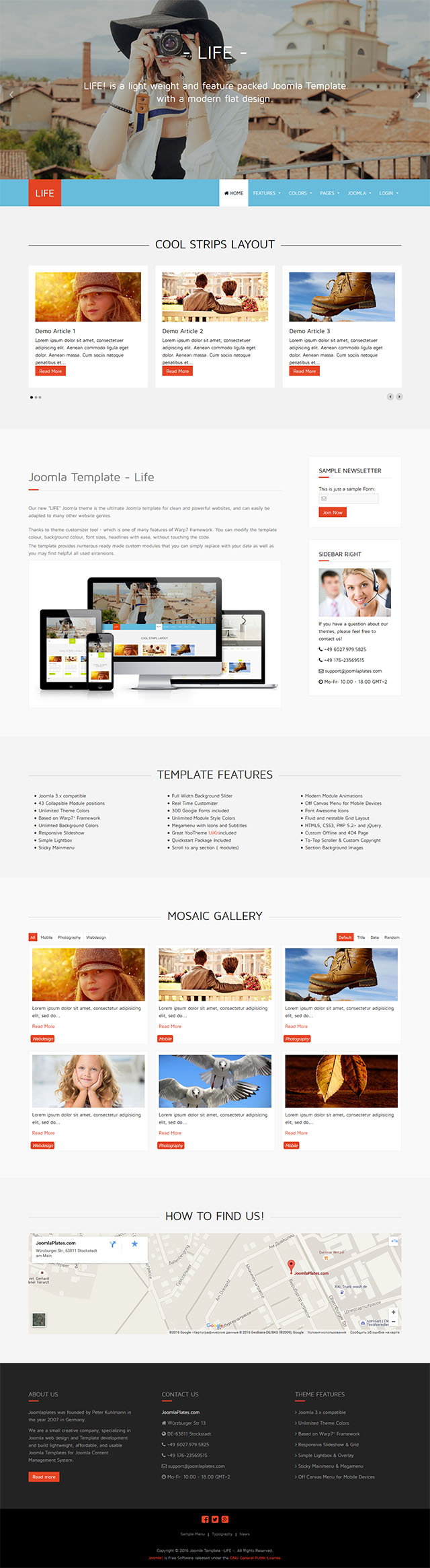 Шаблон JoomlaPlates Life Joomla шаблон JoomlaPlates Life