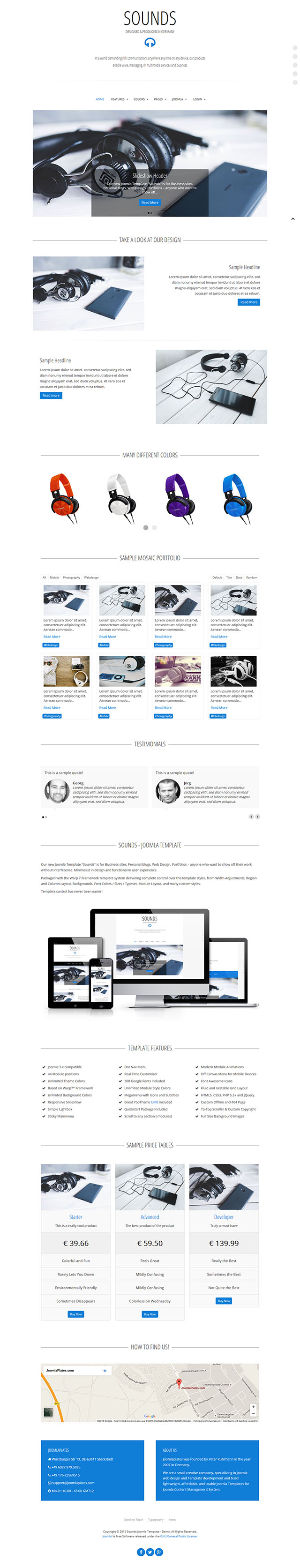 Шаблон JoomlaPlates Sounds Joomla шаблон JoomlaPlates Sounds