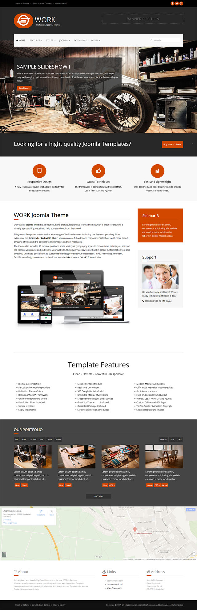 Шаблон JoomlaPlates Work Joomla шаблон JoomlaPlates Work