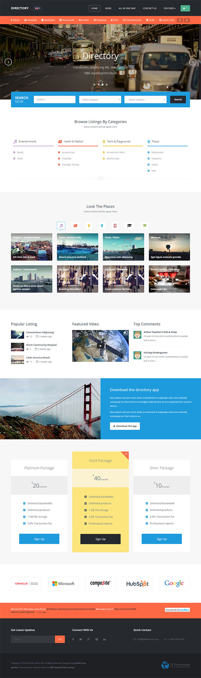 Joomla шаблон JoomlArt Directory