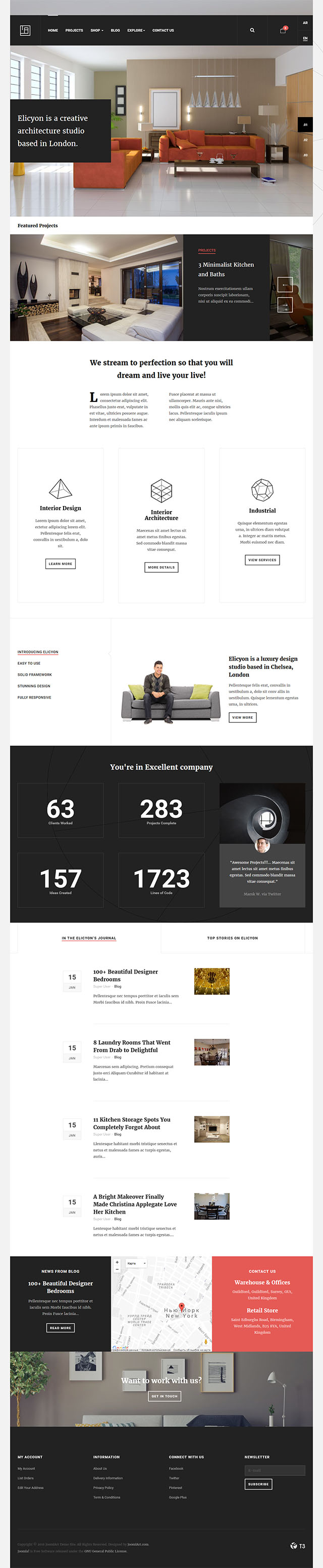 Joomla шаблон JoomlArt Elicyon