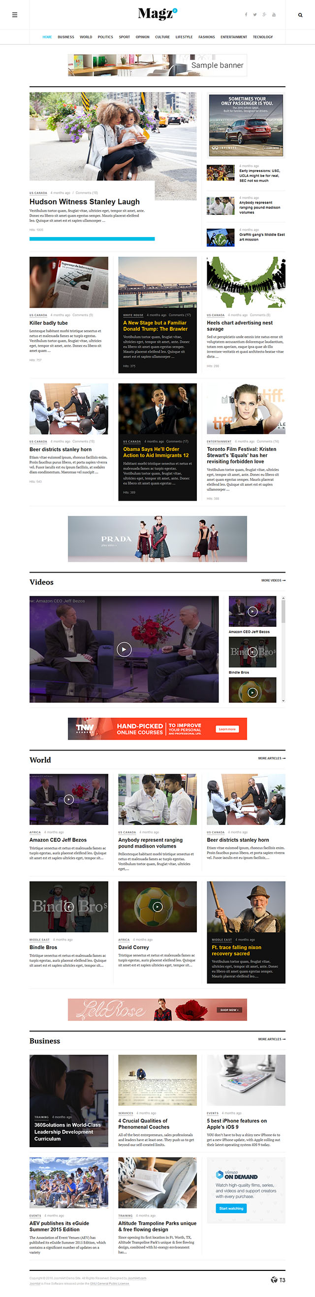 Шаблон JoomlArt Magz II Joomla шаблон JoomlArt Magz II