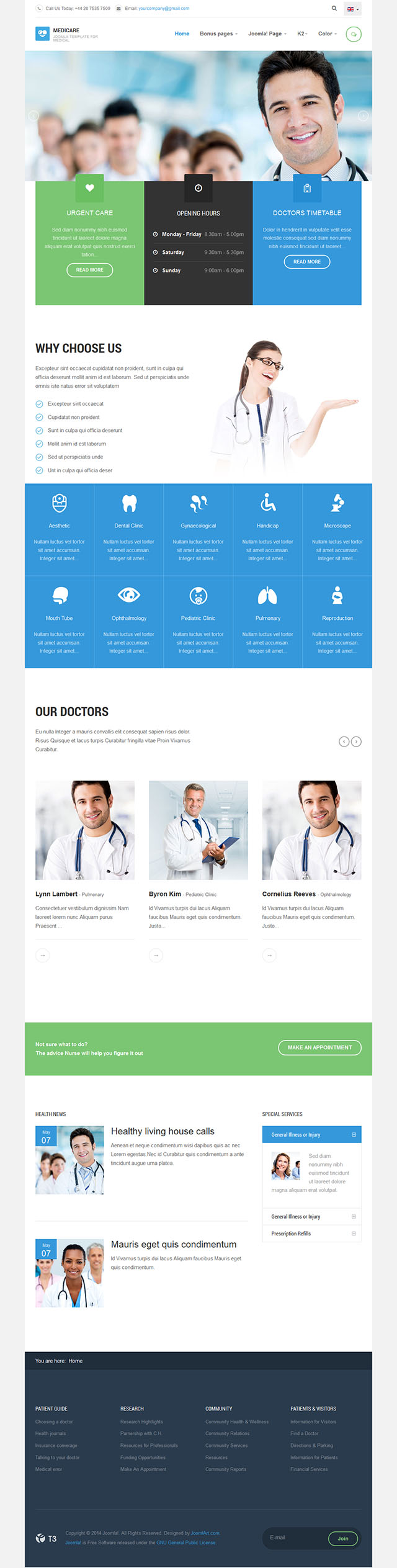 Шаблон JoomlArt Medicare Joomla шаблон JoomlArt Medicare
