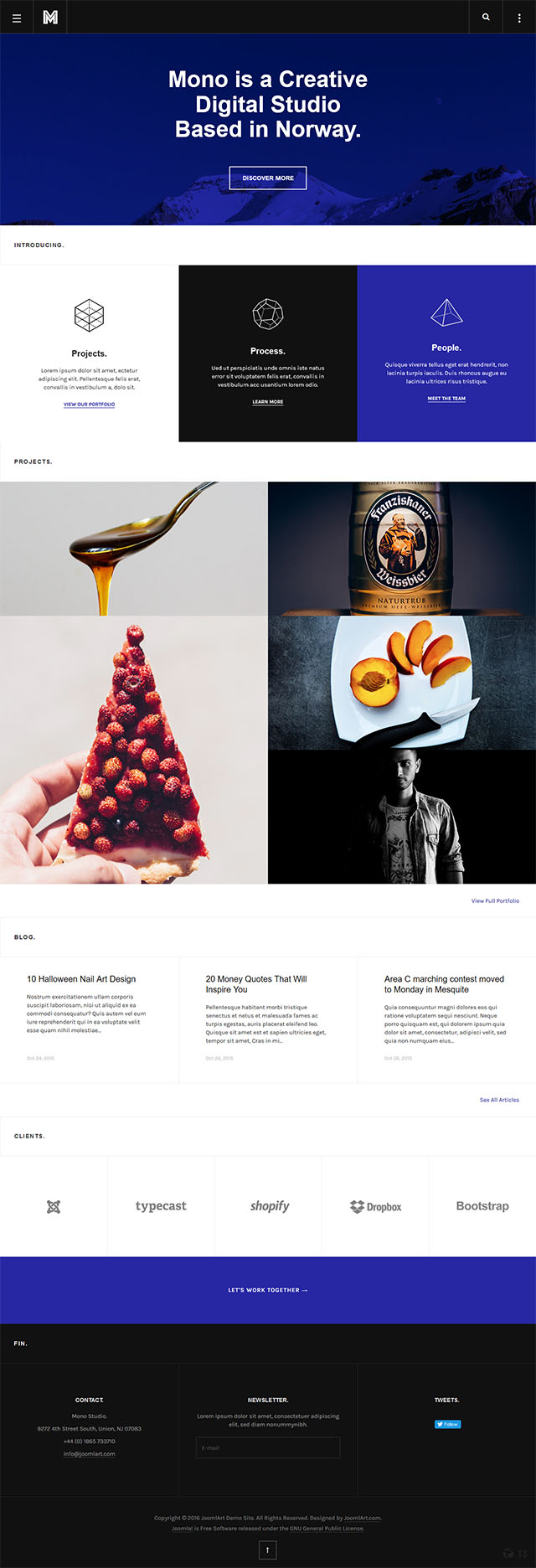 Joomla шаблон JoomlArt Mono