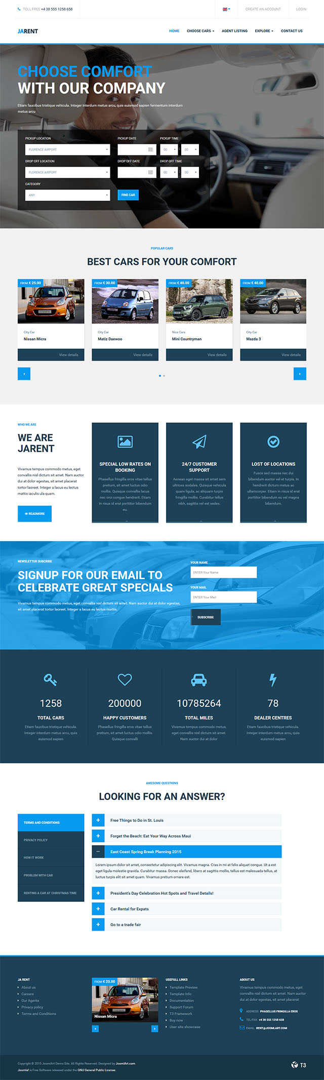 Шаблон JoomlArt Rent Joomla шаблон JoomlArt Rent