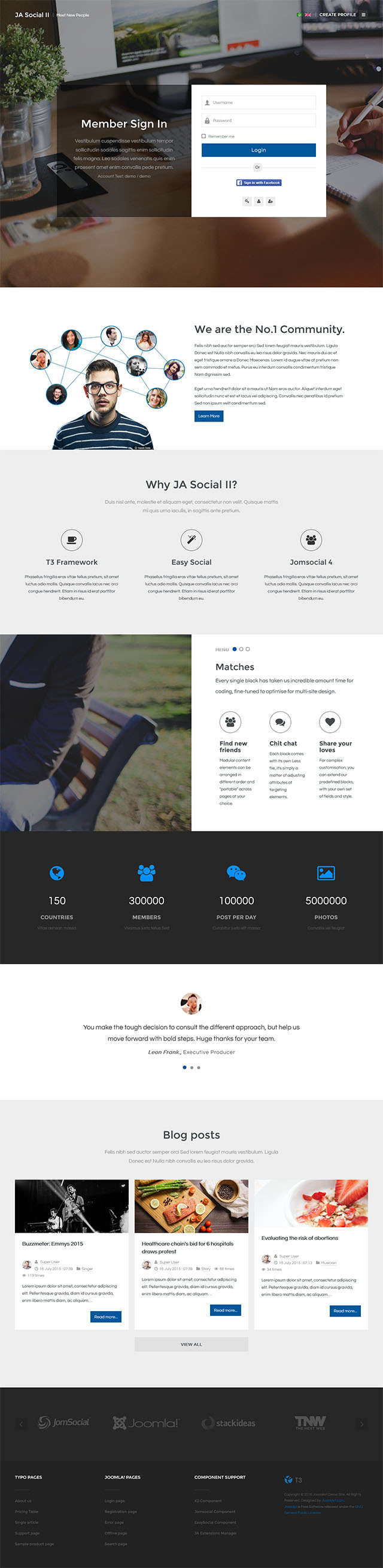 Шаблон JoomlArt Social II Joomla шаблон JoomlArt Social II
