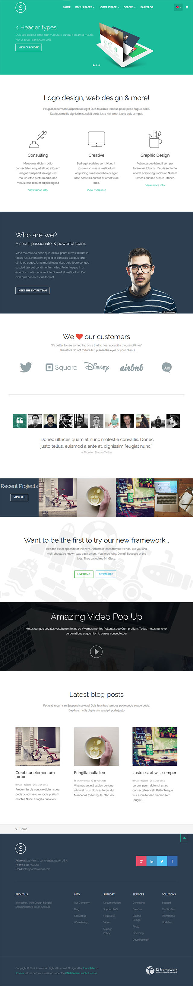Joomla шаблон JoomlArt Sugite