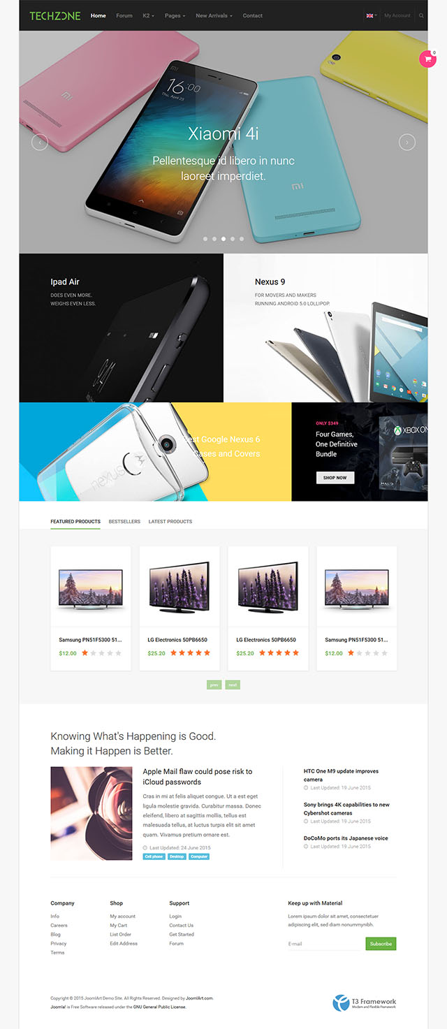 Joomla шаблон JoomlArt Techzone