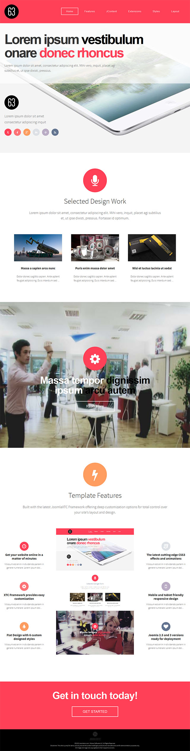 Joomla шаблон JoomlaXTC 63 Agency