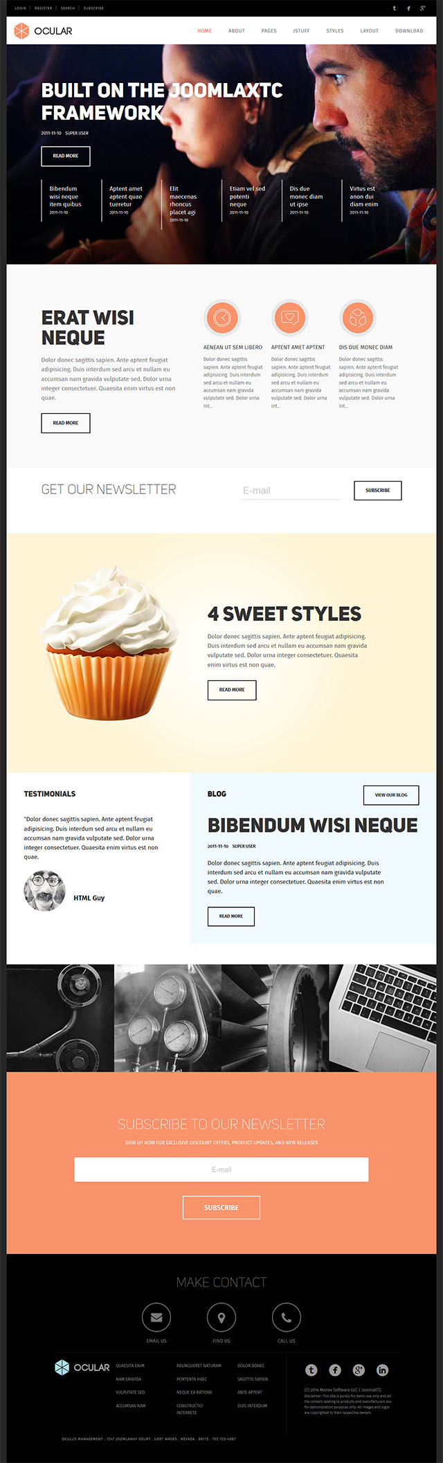 Joomla шаблон JoomlaXTC Ocular