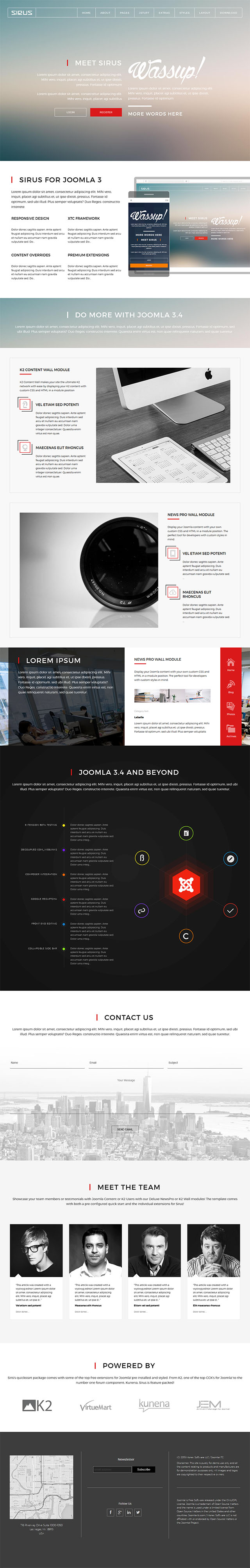 Joomla шаблон JoomlaXTC Sirus