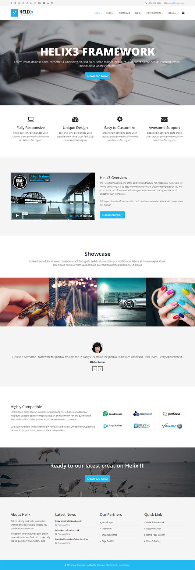 Шаблон JoomShaper Helix3 Joomla шаблон JoomShaper Helix3
