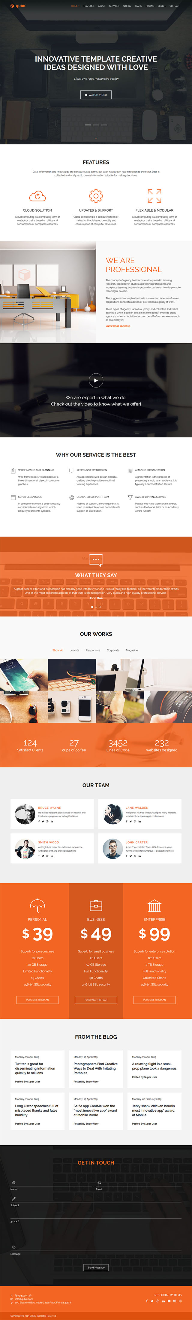 Joomla шаблон JoomShaper Qubic