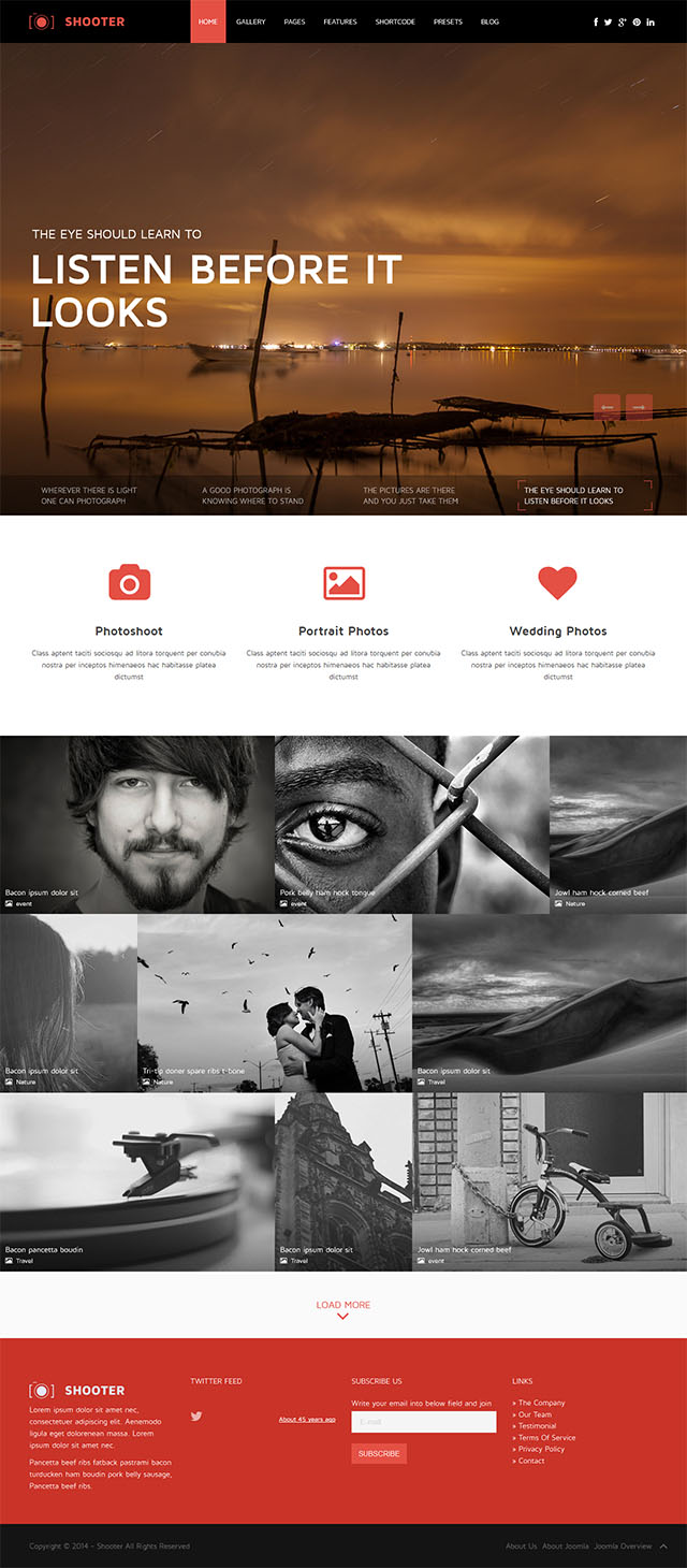Шаблон JoomShaper Shooter Joomla шаблон JoomShaper Shooter