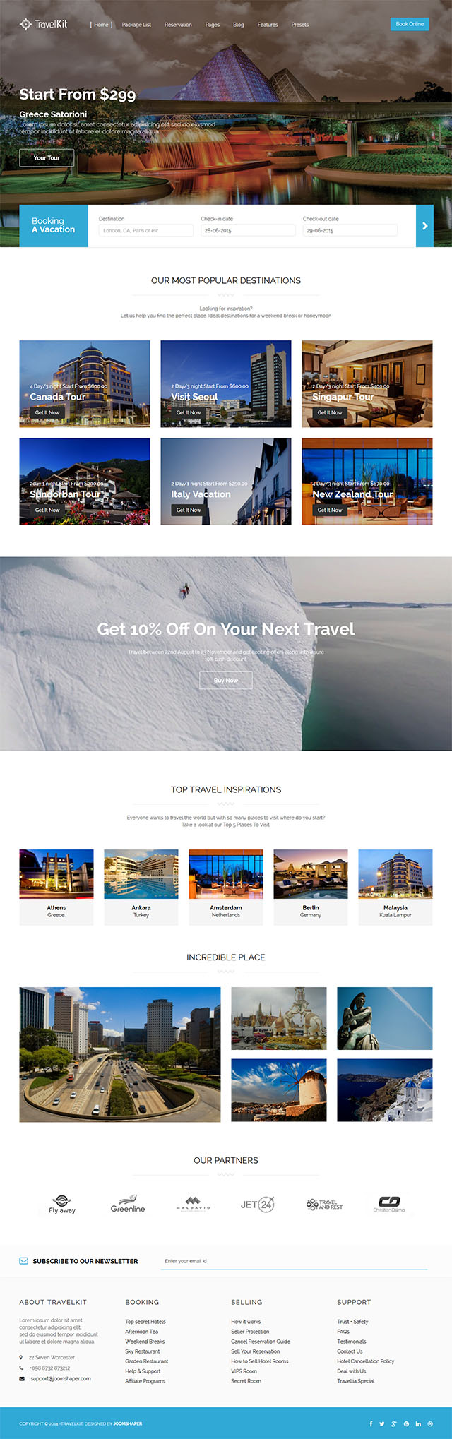 Шаблон JoomShaper Travel Kit Joomla шаблон JoomShaper Travel Kit